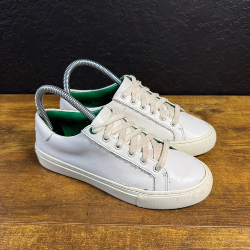 Tory Sport Howell Court 36558 White Green Leather Sneakers Womens 5.5M